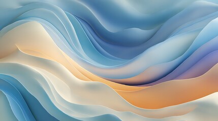 Soft Flowing Waves in Pastel Tones