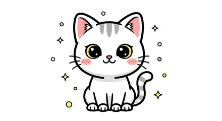 かわいい猫と子猫のイラスト &ndash; 癒し系で可愛らしい動物イラスト
