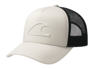 Structured trucker cap with a mesh back and foam front panel