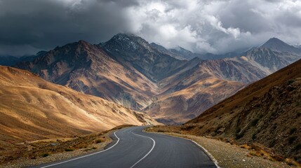 Majestic mountain road trip scenic views dramatic skies & nature photography adventure