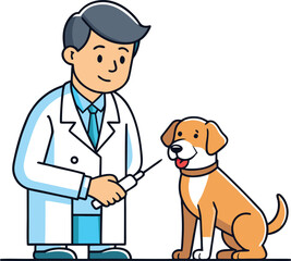 Vaccination for Pets &ndash; World Rabies Day Awareness Illustration