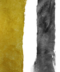 black and gold texture abstract watercolor element minimal painting brush hand drawn template. png sumi-e asian tradition style.