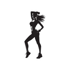 Minimalist Zumba women silhouette - Zumba women Vector - Zumba women Illustration.