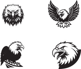 Eagle's head bundle t-shirt vector design
