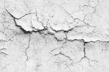 Obraz premium Cracked white painted wall