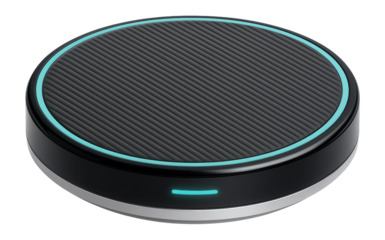 Wireless charging pad with circular design and non-slip rubber surface
