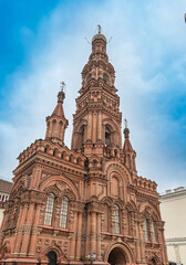 Obraz premium Bell tower of the Epiphany Cathedral in Kazan, Russia