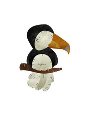 Watercolor safari cute clip art; safari illustration, safari animals