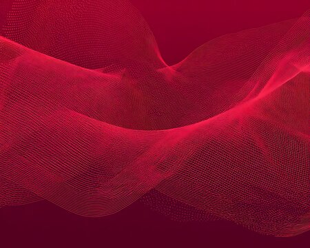 Red abstract flowing grid background image