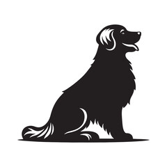 Golden retriever Vector - Minimalist Golden Retriever Silhouette - Illustration of Golden Retriever.