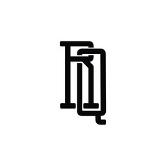 RQ monogram logo design letter text name symbol monochrome logotype alphabet character simple logo