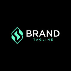 Modern Letter S logo template. Unique modern creative logotype.	
