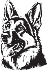 Naklejka premium German Shepherd Head SVG 