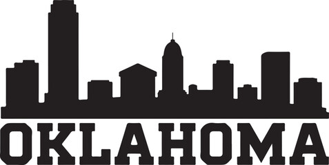 Obraz premium Oklahoma City Skyline SVG
