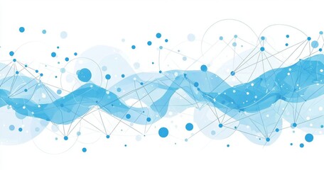 Naklejka premium A contemporary representation of a blue network on a white background.