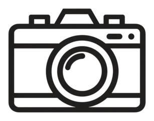 Classic camera icon captures creative vision and memories