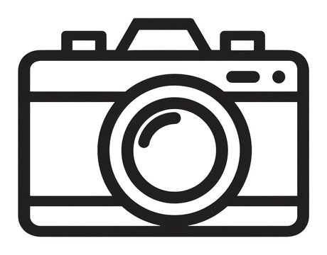 Classic camera icon captures creative vision and memories