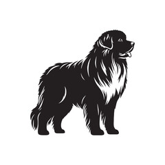 Obraz premium Minimalist Great Pyrenees Dog Vector - Illustration of Dog - Great Pyrenees Silhouette.