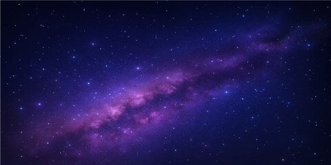 An abstract starry sky shimmers with brilliant light, a cosmic nebula of blue and bright galaxies