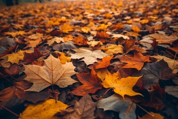 Close-up of golden-yellow autumn leaves illuminated by sunlight, perfect for warm seasonal nature photography, fall backgrounds, and cozy outdoor visual designs.

