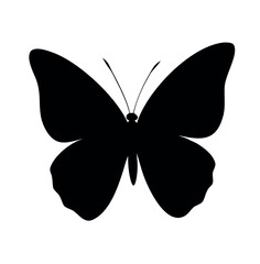 clip art butterfly silhouette vector on white backround