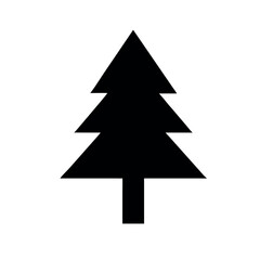 Fototapeta premium pine tree silhouette icon vector on white backround