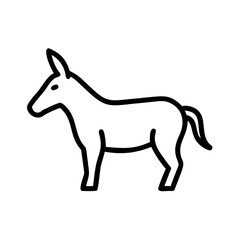 Fototapeta premium Donkey Icon Isolated on White Background