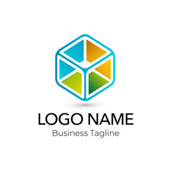 Logo Box Abstract Design Template Business