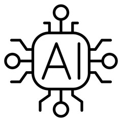 Obraz premium AI Revolution Icon
