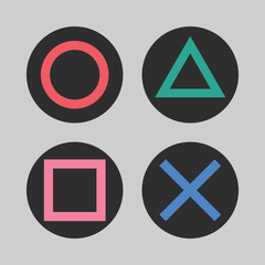 まるばつ三角四角のイラスト素材