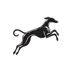 Greyhound Dog Vector Silhouette - Minimalist Greyhound Dog Vector - Illustration of Greyhound Dog.