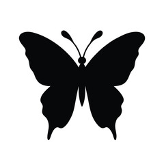 Butterflies silhouette vector isolated on white background. Flying  black butterfly design illustration.