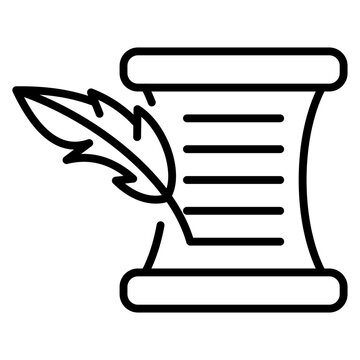 Scroll and Quill Icon