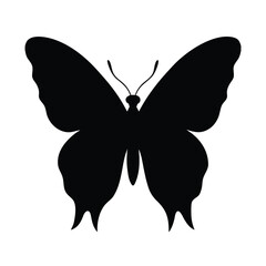 Butterflies silhouette vector isolated on white background. Flying  black butterfly design illustration.