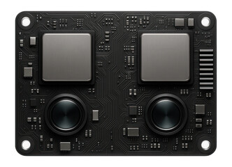 Fototapeta premium Control board with dual microcontroller cores and shared memory for parallel processing