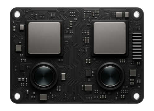 Control board with dual microcontroller cores and shared memory for parallel processing