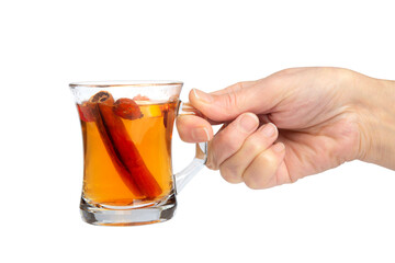 Herbal tea-assorted multi-colored dried fruit and tea leaves and flowers