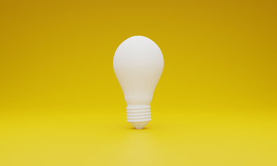 LED light bulb on black background, energy saving, idea concept