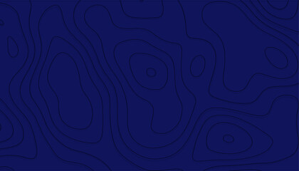 Dark Navy Blue Abstract Topographic Contour Line Background