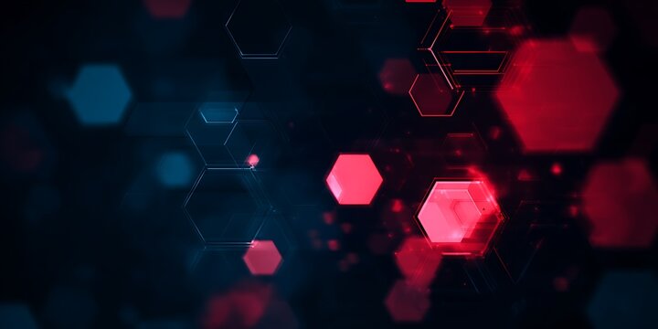 Abstract futuristic technology with digital network - Powered by Adobe