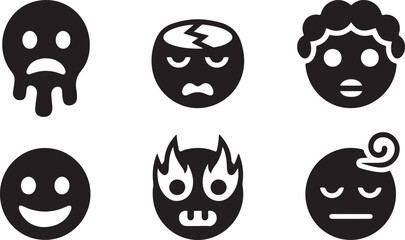 Obraz premium Emojis representing different emotions