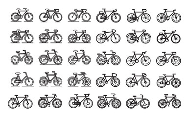 Road Bike Icon Minimal Line Art Cycling Symbol for Sport and Travel Design Vector