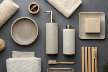 Naklejka premium set of bathroom accessories