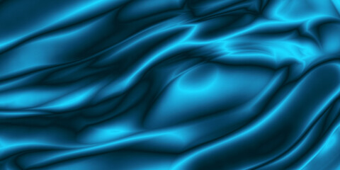 Abstract blue gradient wave fabric surface