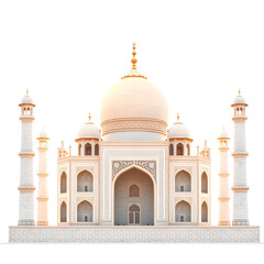 Obraz premium Photo of taj mahal in agra isolated on transparent background