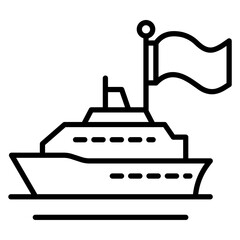 Obraz premium Cruise Flag Icon