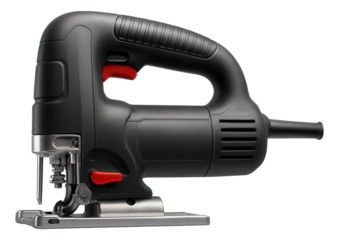 Electric jigsaw with an adjustable baseplate, suitable for a home DIY toolbox.