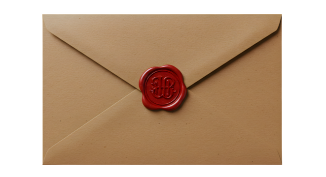 envelope with wax seal