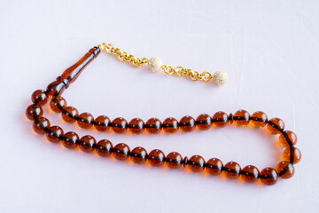 Old Bakelite rosary, Turkish and Ottoman rosaries have cultural characteristics and are used for prayer. The focus has been made specifically.
