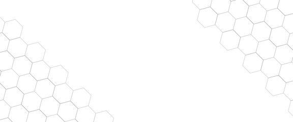 Hexagon pattern. Abstract honeycomb background in grey color